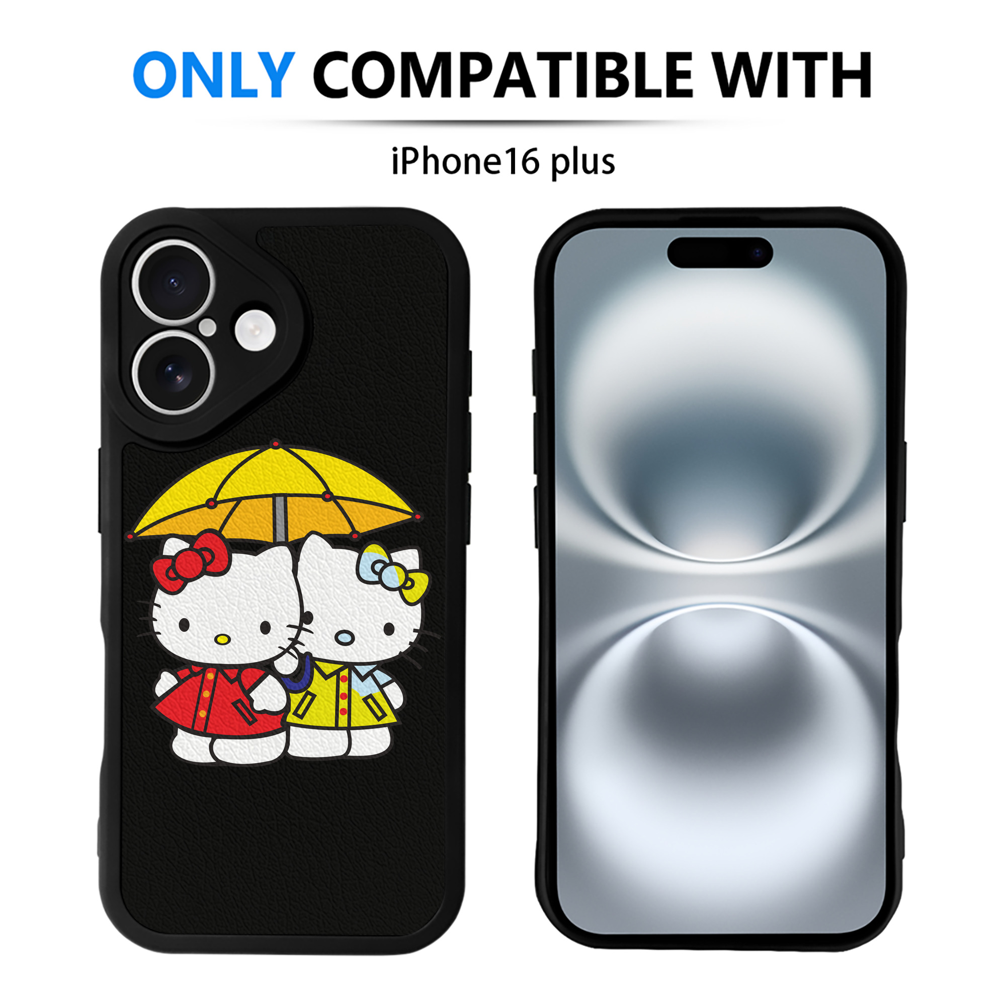 （画像用） Hello Kitty ハローキティ 【iPhone 16シリーズ対応】シリコンスマホケース（レザー調） 材質：シリコン